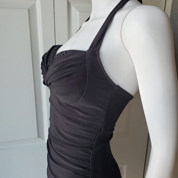 Ruby Rox Size Small Black Y2k Mini Halter Dress - Picture 9 of 11